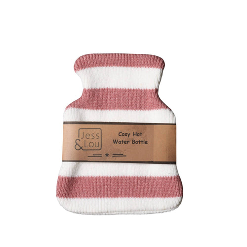 Pink & White Stripe Mini Hot Water Bottle CC110