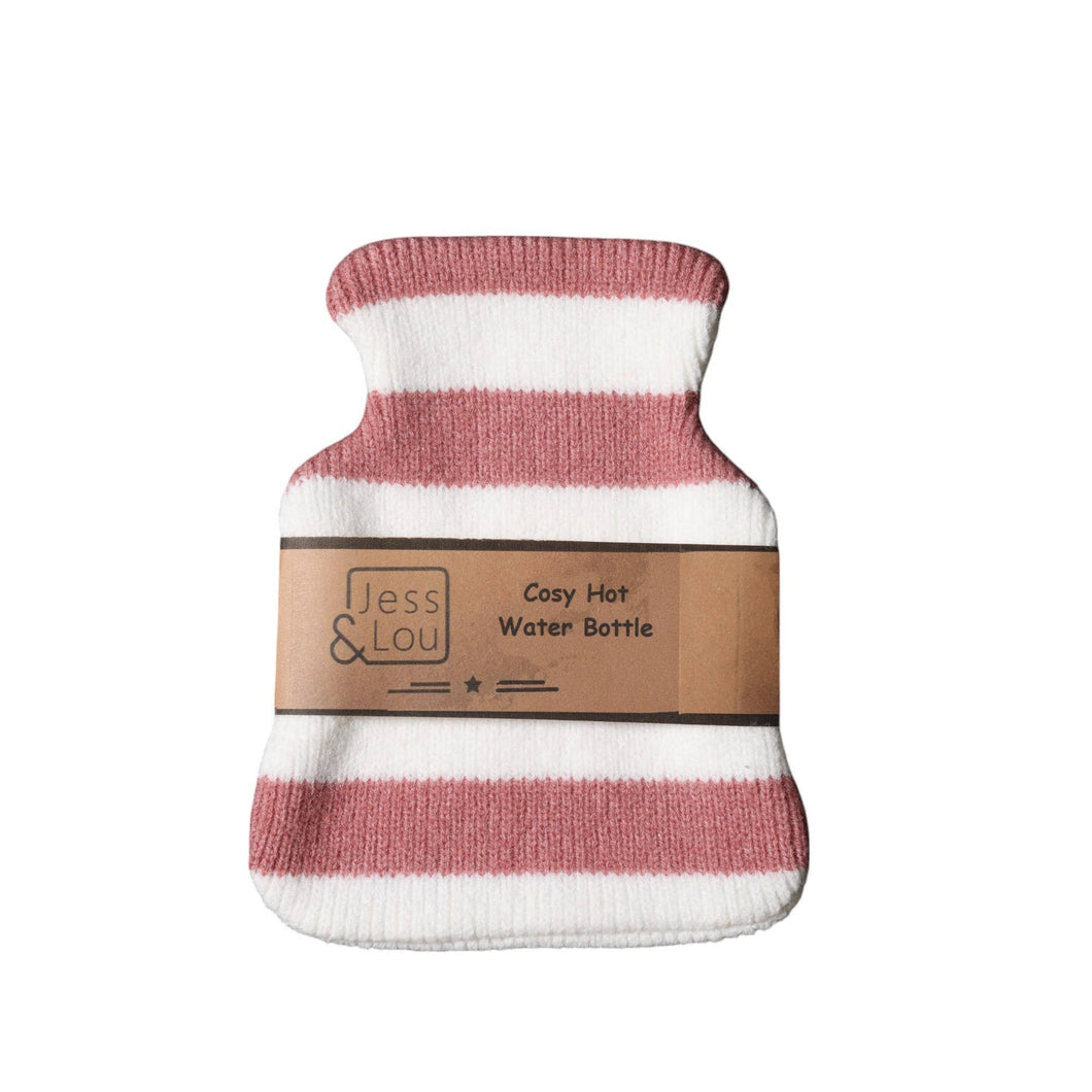 Pink & White Stripe Mini Hot Water Bottle CC110