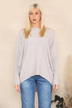 Load image into Gallery viewer, Dropped hem relaxed jumper: Taupe