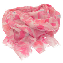 Load image into Gallery viewer, Pink Teardrop Leaf Scarf
