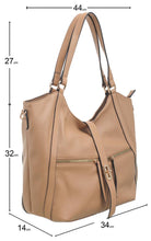 Load image into Gallery viewer, LARGE SHOULDER BAG: Taupe