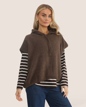 Load image into Gallery viewer, Mohair Hooded Drawstring Tank Top: Denim / One Size