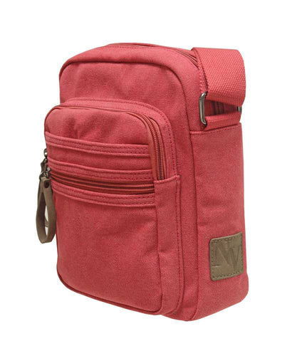 Canvas Crossbody Bag Raspberry