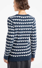 Load image into Gallery viewer, Weird Fish Tyla Cosy Scalloped Jumper Navy