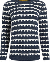 Load image into Gallery viewer, Weird Fish Tyla Cosy Scalloped Jumper Navy