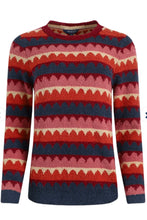 Load image into Gallery viewer, Weird Fish Tyla Cosy Scalloped Jumper Antique Cherry