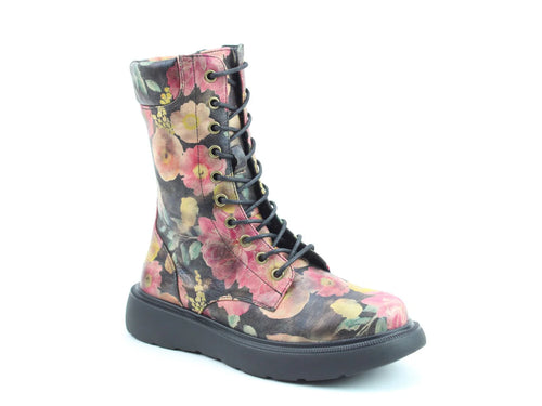 Heavenly Feet Herbal Floral Boots Black