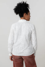 Load image into Gallery viewer, Lily &amp; Me Kit Ruffle Embroidered Blouse White