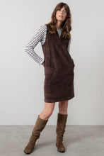 Load image into Gallery viewer, Lily &amp; Me Belle Stretch Jumbo Cord Dress Chocolate