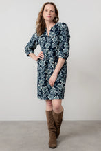 Load image into Gallery viewer, Lily &amp; Me Harvest Cotton Pincord Shift Dress Navy