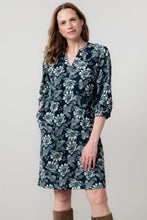 Load image into Gallery viewer, Lily &amp; Me Harvest Cotton Pincord Shift Dress Navy