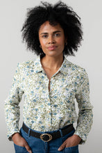 Load image into Gallery viewer, Lily &amp; Me Patsy Ditsy Print Organic Cotton Shirt Moss