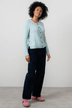 Load image into Gallery viewer, Lily &amp; Me Layla Pointelle Knit Cardigan Ice Blue