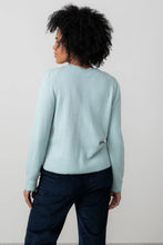 Load image into Gallery viewer, Lily &amp; Me Layla Pointelle Knit Cardigan Ice Blue