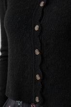 Load image into Gallery viewer, Lily &amp; Me Imogen Pointelle Knit Cardigan Black