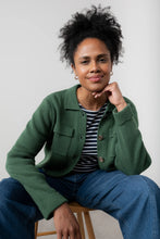 Load image into Gallery viewer, Lily &amp; Me Chestnut Knitted Jacket Pine Green