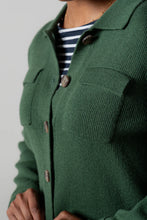 Load image into Gallery viewer, Lily &amp; Me Chestnut Knitted Jacket Pine Green