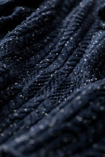 Load image into Gallery viewer, Lily &amp; Me Elspeth Cable Knit High Neck Jumper Navy