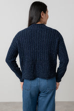 Load image into Gallery viewer, Lily &amp; Me Elspeth Cable Knit High Neck Jumper Navy