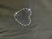 Load image into Gallery viewer, V Neck Black Heart Embellished Jumper One Size