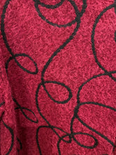 Load image into Gallery viewer, Beautiful Waterfall Coat One Size Red with Black Swirl Design