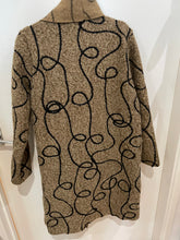 Load image into Gallery viewer, Beautiful Waterfall Coat One Size Brown with Black Swirl Design