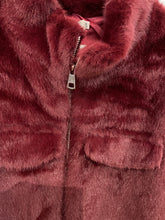 Load image into Gallery viewer, Faux Fur Burgundy Gilet S/M