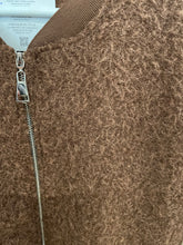 Load image into Gallery viewer, Chocolate Brown Textured Bomber Jacket One size