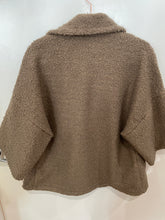 Load image into Gallery viewer, Taupe Boucle Jacket 3/4 Sleeves One Size