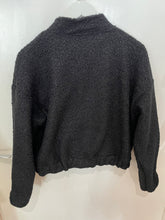 Load image into Gallery viewer, Black Boucle Bomber Jacket One Size