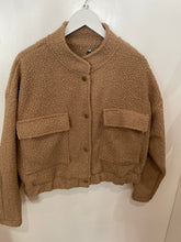 Load image into Gallery viewer, Camel Boucle Bomber Jacket One Size
