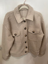 Load image into Gallery viewer, Cream Boucle Jacket with Buttons One Size