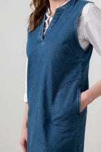 Load image into Gallery viewer, Lily &amp; Me Belle Knee Length Denim Pinafore Dress