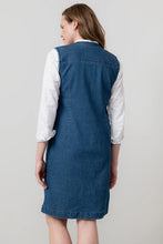 Load image into Gallery viewer, Lily &amp; Me Belle Knee Length Denim Pinafore Dress