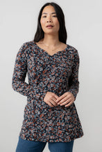 Load image into Gallery viewer, Lily &amp; Me Maple Floral Print Brushed Knit Tunic Red