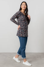 Load image into Gallery viewer, Lily &amp; Me Maple Floral Print Brushed Knit Tunic Red