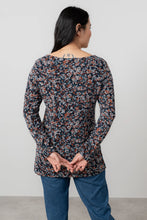 Load image into Gallery viewer, Lily &amp; Me Maple Floral Print Brushed Knit Tunic Red