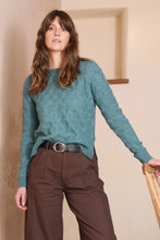 Load image into Gallery viewer, Lily &amp; Me Harefield Pointelle Knit Jumper Sea Mist