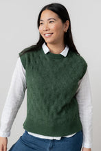 Load image into Gallery viewer, Lily &amp; Me Wallace Pointelle Knit Tank Pine Green