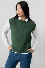Load image into Gallery viewer, Lily &amp; Me Wallace Pointelle Knit Tank Pine Green