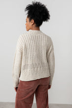 Load image into Gallery viewer, Lily &amp; Me Elspeth Cable Knit High Neck Jumper Ecru
