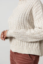 Load image into Gallery viewer, Lily &amp; Me Elspeth Cable Knit High Neck Jumper Ecru