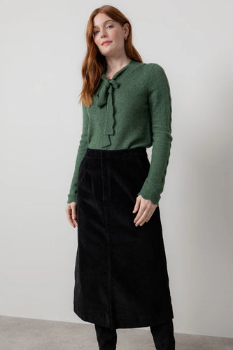 Lily & Me Owlpen Jumbo Cord Skirt Black