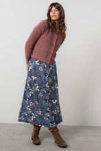 Load image into Gallery viewer, Lily &amp; Me Alice Printed Midi Skirt Navy