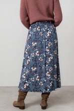 Load image into Gallery viewer, Lily &amp; Me Alice Printed Midi Skirt Navy