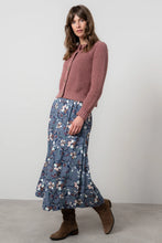 Load image into Gallery viewer, Lily &amp; Me Alice Printed Midi Skirt Navy