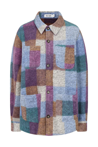 Alice Collins Elle Fleece Coverall Jacket Bison Check