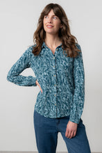 Load image into Gallery viewer, Lily &amp; Me Bowbridge Printed Cotton Jersey Shirt Petrol