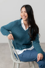 Load image into Gallery viewer, Lily &amp; Me Woodchester V Neck Jumper Petrol