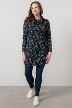 Load image into Gallery viewer, Lily &amp; Me Winkleigh Cowl Neck Tunic Navy